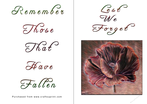 No Cut Just Print Lest We Forget Cards