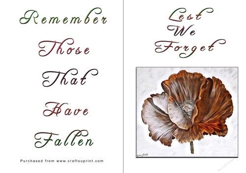 No Cut Just Print Lest We Forget Cards