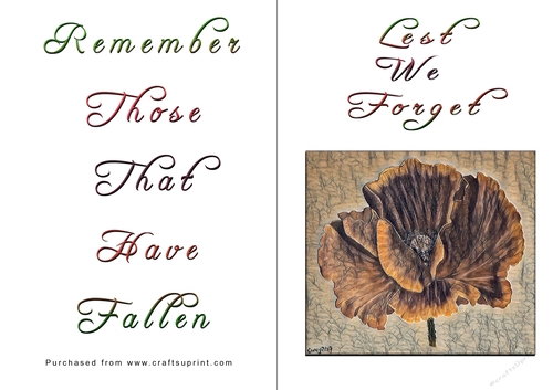 No Cut Just Print Lest We Forget Cards