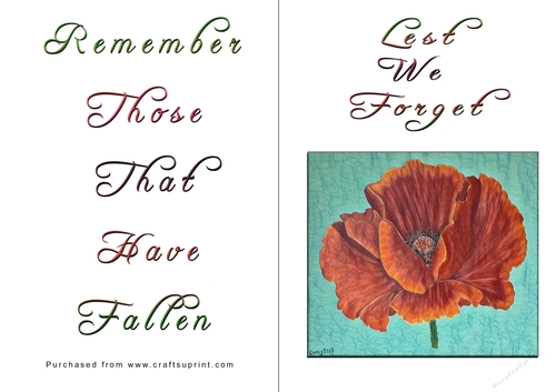 No Cut Just Print Lest We Forget Cards