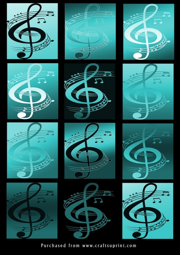 No Cut Just Print Christmas tags - Musical Note