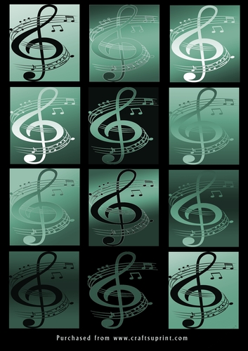 No Cut Just Print Christmas tags - Musical Note