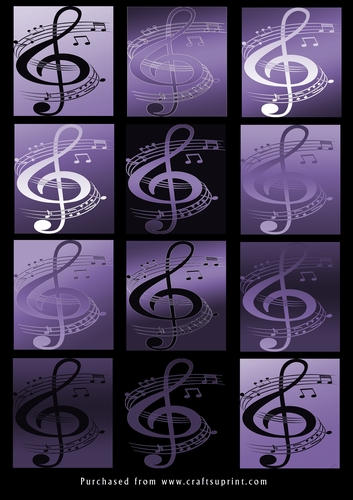 No Cut Just Print Christmas tags - Musical Note