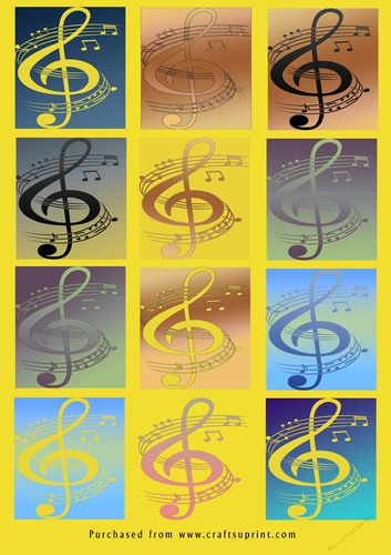 No Cut Just Print Christmas tags - Musical Note