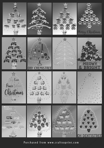 No Cut Just Print Christmas tags - Christmas Trees