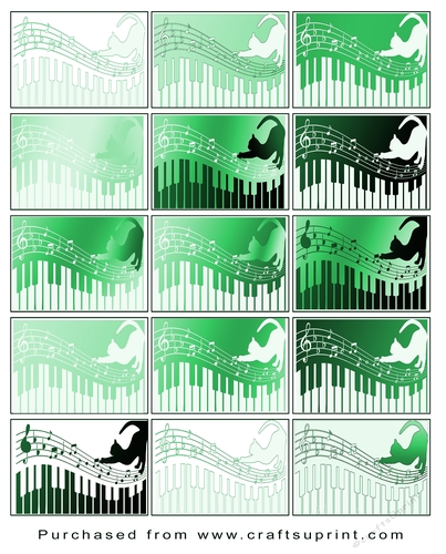 No Cut Just Print Christmas tags - Cat on a Piano