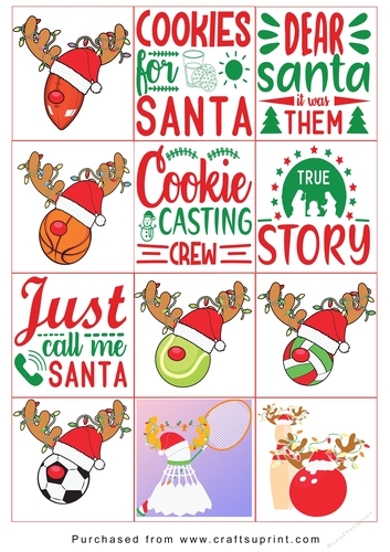 Christmas present Tags/Labels - Various Sayings