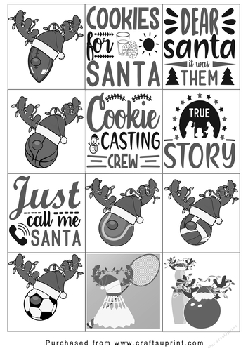 Christmas present Tags/Labels - Various Sayings