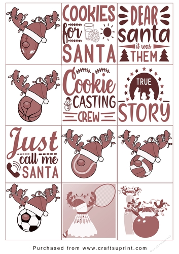 Christmas present Tags/Labels - Various Sayings