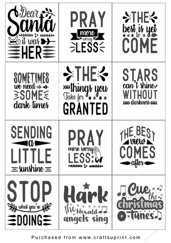 Christmas present Tags/Labels - Various Sayings