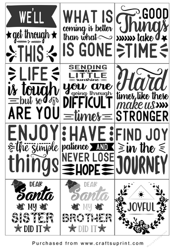 Christmas present Tags/Labels - Various Sayings