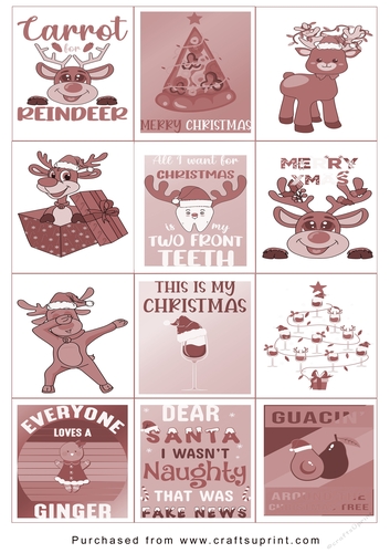 Christmas present Tags/Labels - Various Sayings