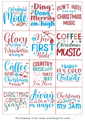 Christmas present Tags/Labels - Various Sayings