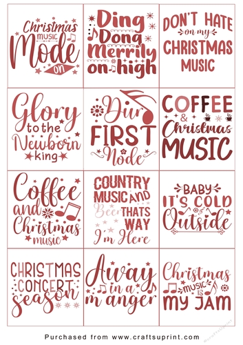 Christmas present Tags/Labels - Various Sayings