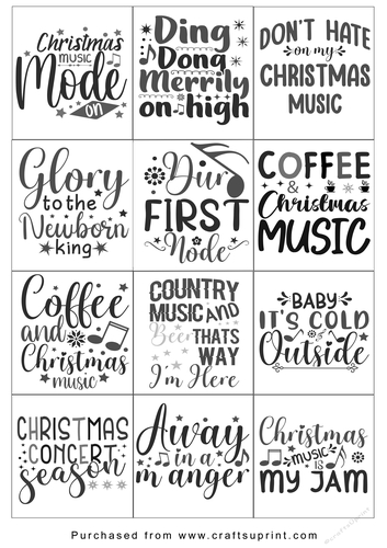 Christmas present Tags/Labels - Various Sayings