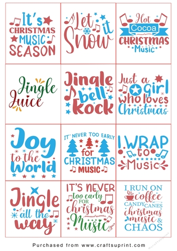 Christmas present Tags/Labels - Various Sayings