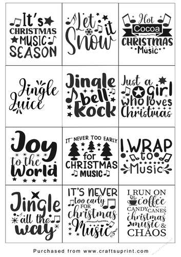 Christmas present Tags/Labels - Various Sayings