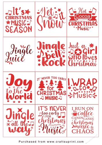 Christmas present Tags/Labels - Various Sayings