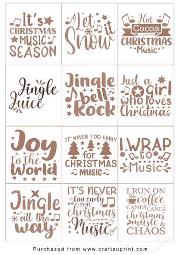 Christmas present Tags/Labels - Various Sayings