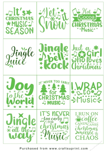 Christmas present Tags/Labels - Various Sayings