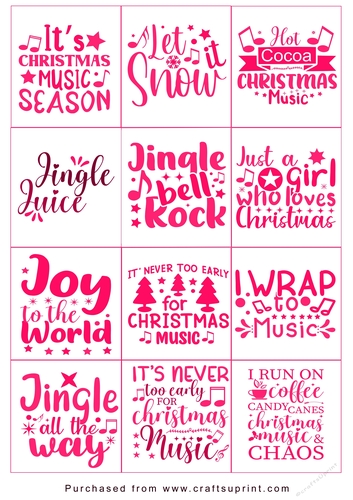 Christmas present Tags/Labels - Various Sayings