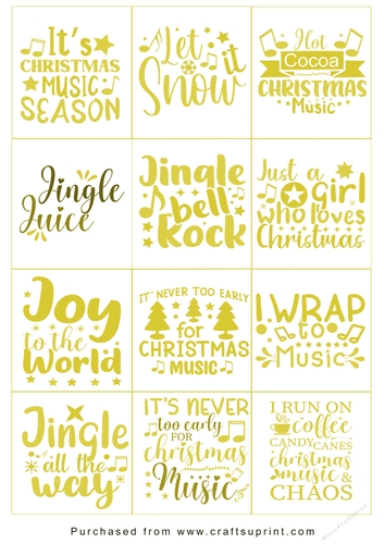 Christmas present Tags/Labels - Various Sayings