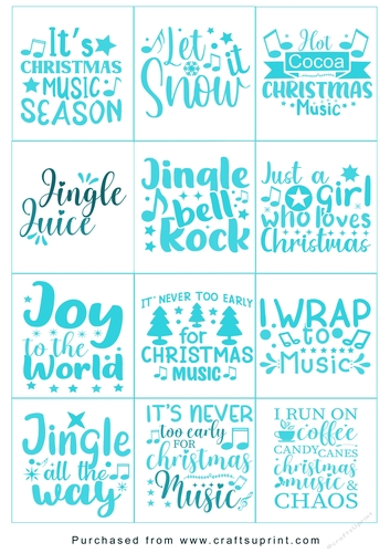 Christmas present Tags/Labels - Various Sayings