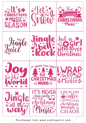 Christmas present Tags/Labels - Various Sayings