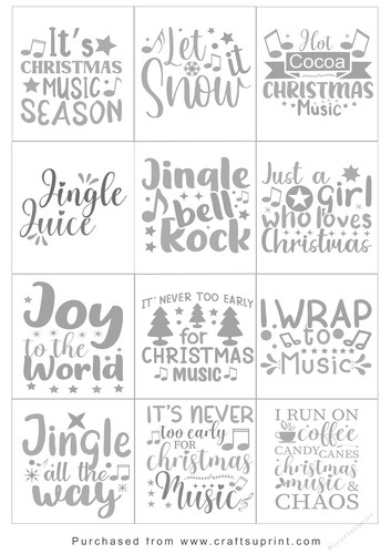 Christmas present Tags/Labels - Various Sayings
