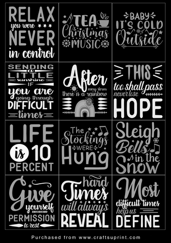 Christmas present Tags/Labels - Various Sayings