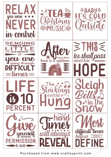 Christmas present Tags/Labels - Various Sayings