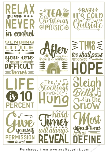 Christmas present Tags/Labels - Various Sayings