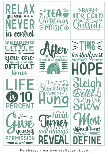 Christmas present Tags/Labels - Various Sayings