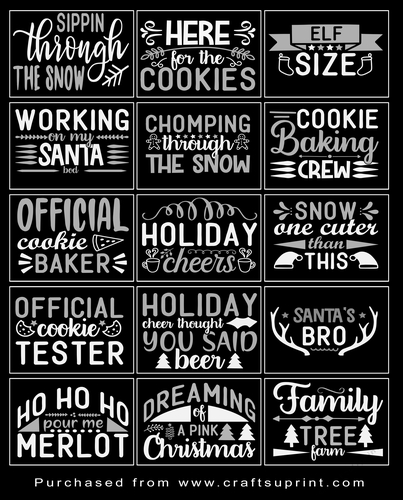 Christmas present Tags/Labels - Various Sayings