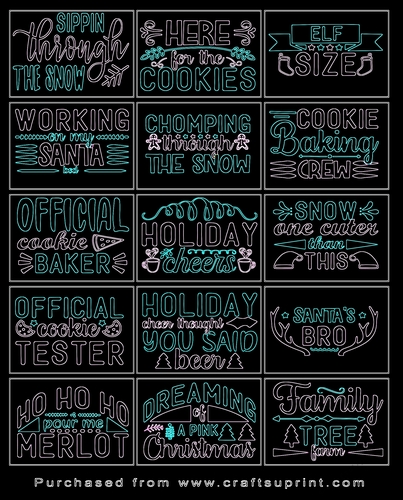Christmas present Tags/Labels - Various Sayings