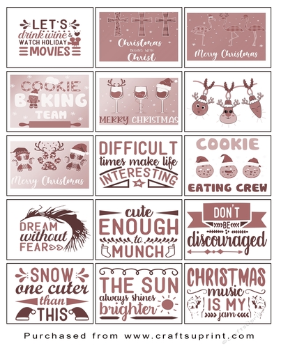 Christmas present Tags/Labels - Various Sayings