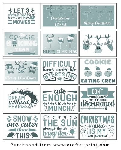 Christmas present Tags/Labels - Various Sayings