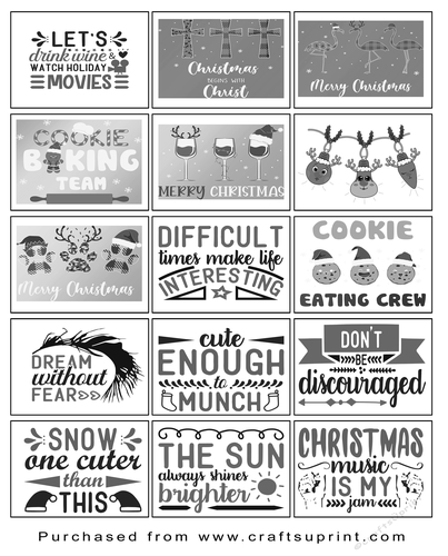 Christmas present Tags/Labels - Various Sayings