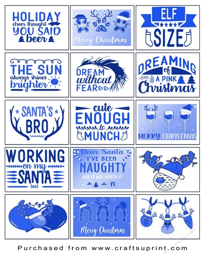 Christmas present Tags/Labels - Various Sayings