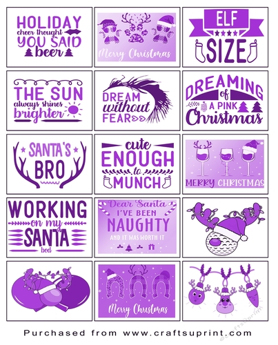 Christmas present Tags/Labels - Various Sayings