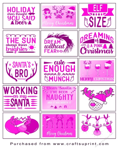 Christmas present Tags/Labels - Various Sayings
