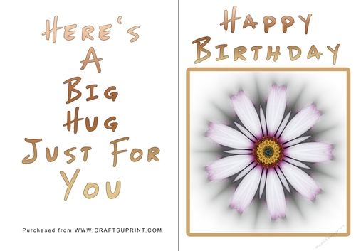 No Cut Just Print Birthday Card