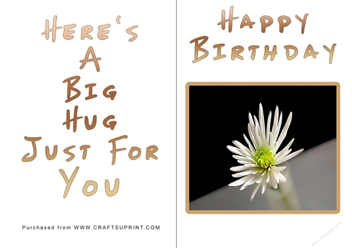 No Cut Just Print Birthday Card