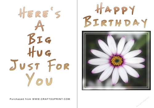 No Cut Just Print Birthday Card