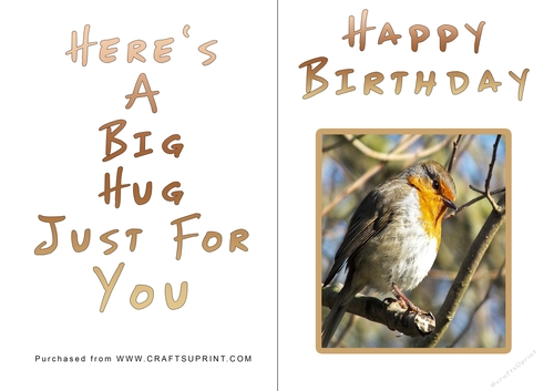 No Cut Just Print Birthday Card