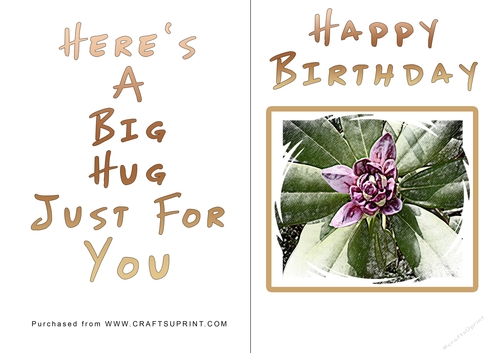 No Cut Just Print Birthday Card