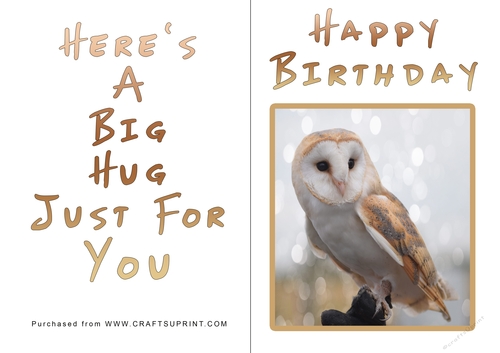 No Cut Just Print Birthday Card
