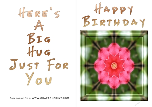 No Cut Just Print Birthday Card