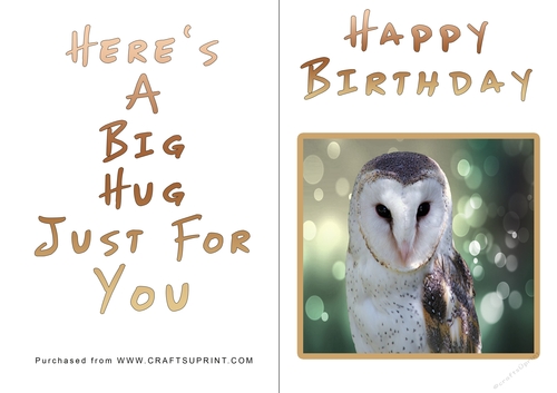 No Cut Just Print Birthday Card