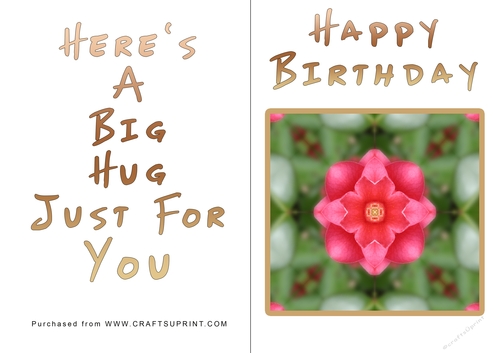 No Cut Just Print Birthday Card